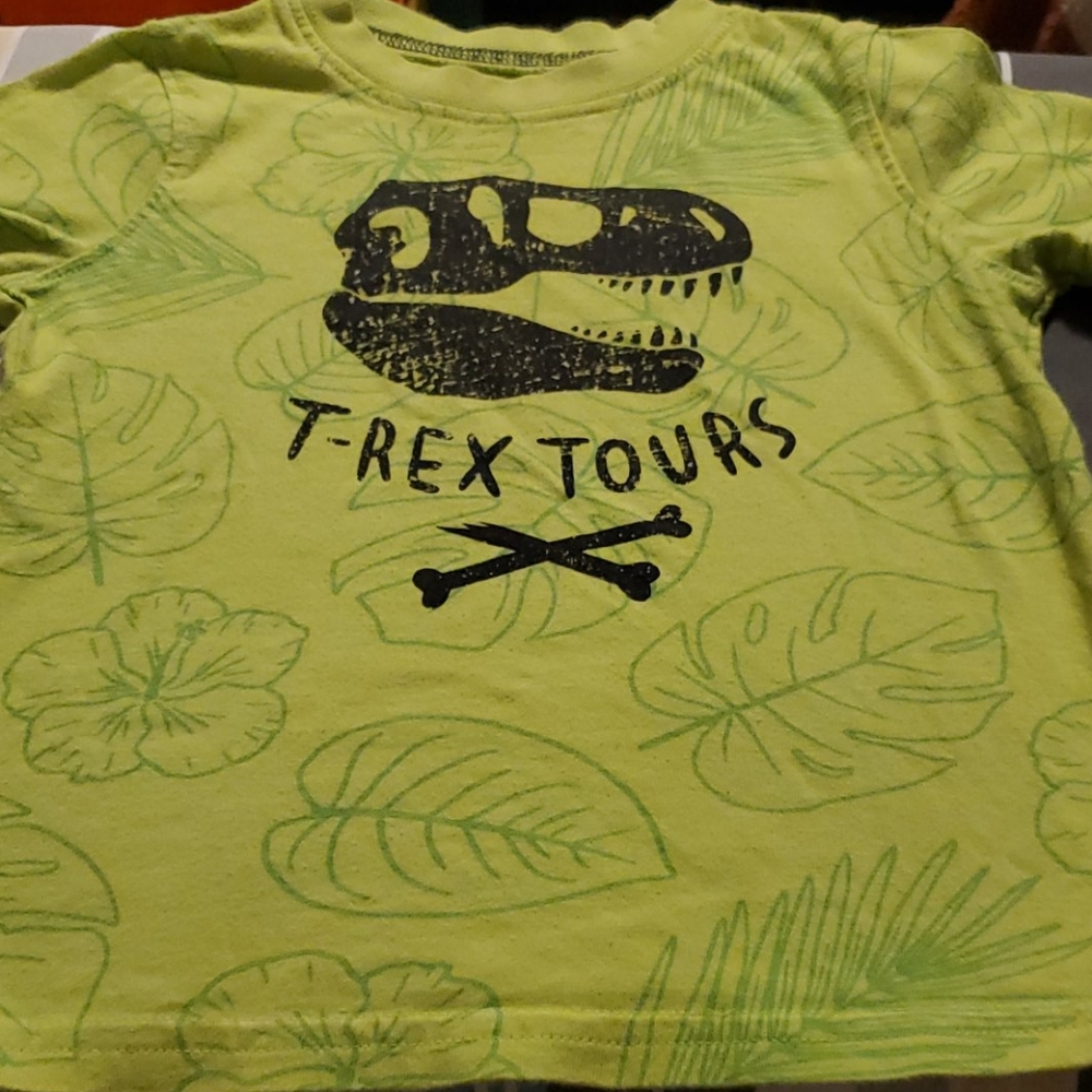 Green Hawaiian Dino Tee Shirt